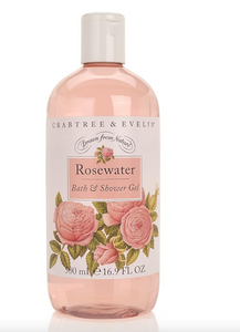 Crabtree & Evelyn Bath and Shower Gel, Rosewater, 16.9 Fl Oz