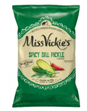 Miss Vickies Spicy Dill Pickler Chip Snack bags with Candyya bag clip (Pack of 30)