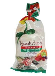 Russell Sugar Free Fruit Hard Candy Assorted Fruit Flavors 12 Ounce Bags Individually Wrapped  (3 pack)