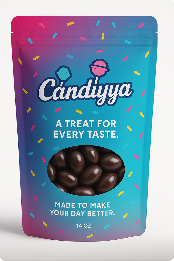 Candyya Dark Chocolate Covered Almonds, 11 oz bag