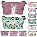 Cosmetic Organizer Bag Makeup  Llama Zipper Bags