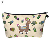 Cosmetic Organizer Bag Makeup  Llama Zipper Bags