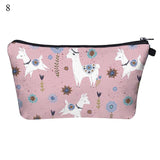 Cosmetic Organizer Bag Makeup  Llama Zipper Bags